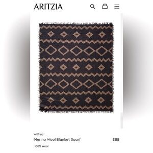 Aritzia Merino Wool Blanket Scarf